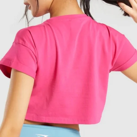 Gymshark Fraction Crop Top Workout Shirt XS - Picture 7 of 7